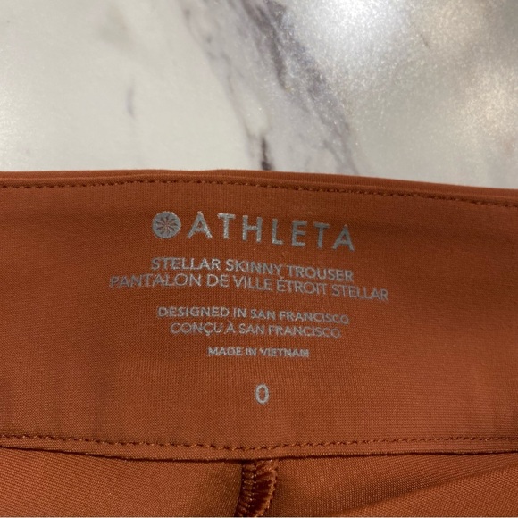 Athleta Stellar Skinny Trouser pant in Ancient Mahogany size 0 - Picture 6 of 8